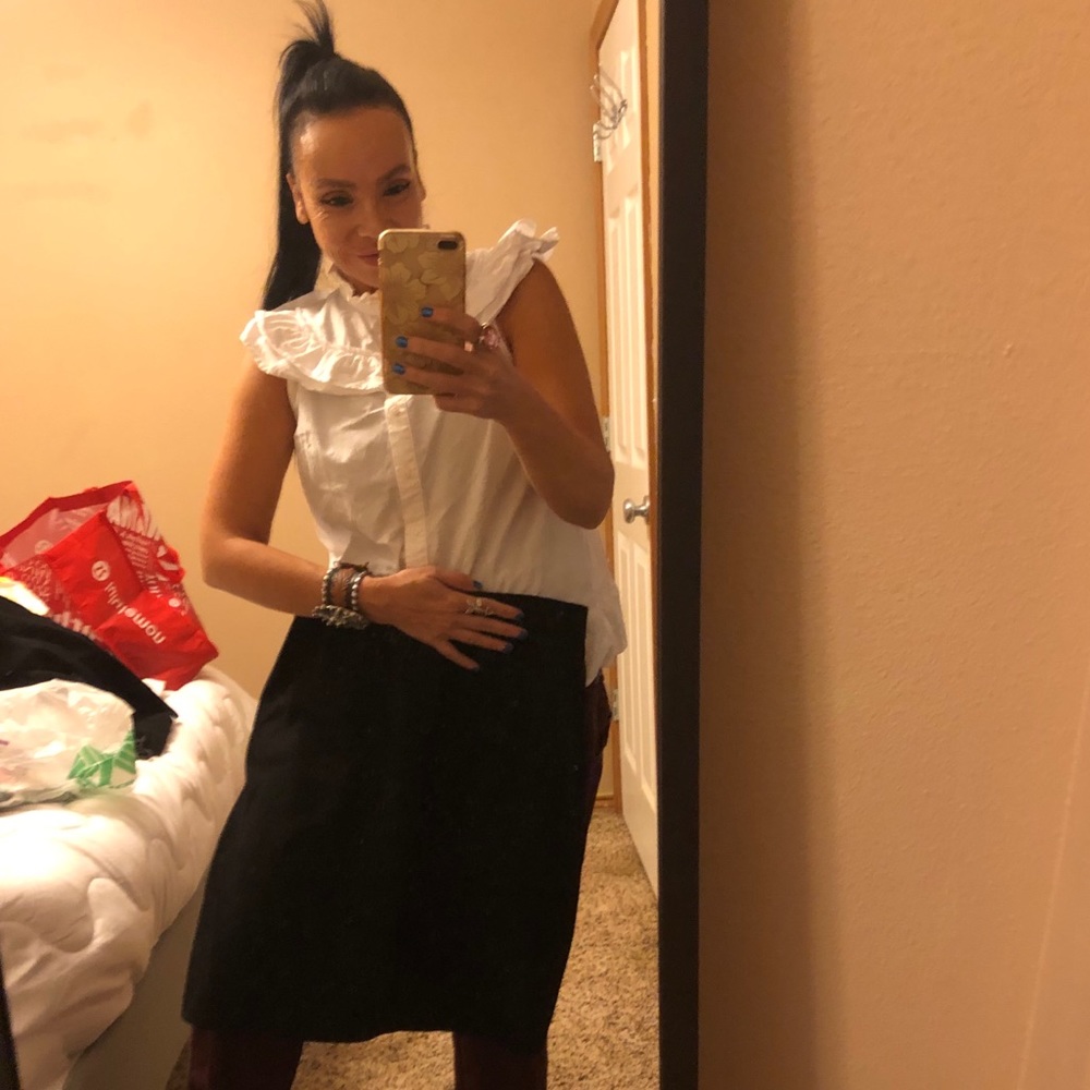 St John Basics knit blk skirt Sz 14